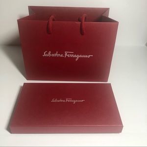 Salvatore Ferragamo Gift Box and Shopping Bag Set